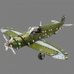 diy metal 3d metal green classic military bomber plane  model assembly kit