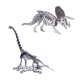 2pcs diy metal assembly 3d triceratops brachiosaurus dinosaurs puzzle jigsaw