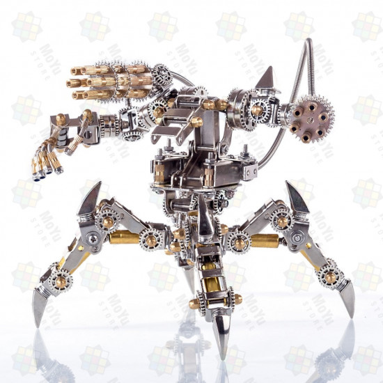 diy stainless steel 3d puzzle magnetic chaser mecha model without speaker