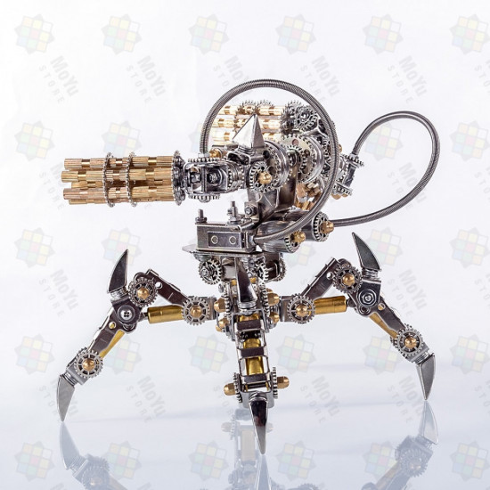 diy stainless steel 3d puzzle magnetic chaser mecha model without speaker