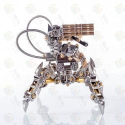 diy stainless steel 3d puzzle magnetic chaser mecha model without speaker