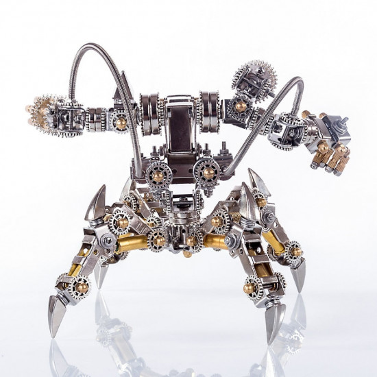 diy stainless steel 3d puzzle magnetic chaser mecha model without speaker