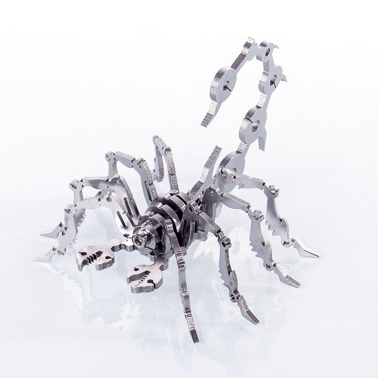 diy stainless steel metal little scorpion puzzle assembly model