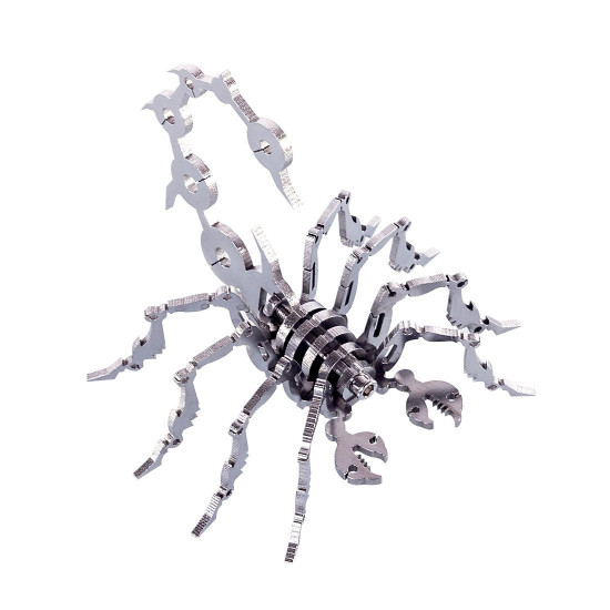 diy stainless steel metal little scorpion puzzle assembly model