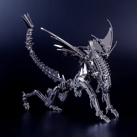 diy stainless steel metal alien puzzle assembly model kit