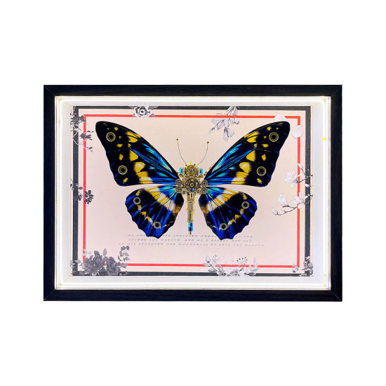 diy steampunk butterfly 3d metal model kits with circuit board framed art