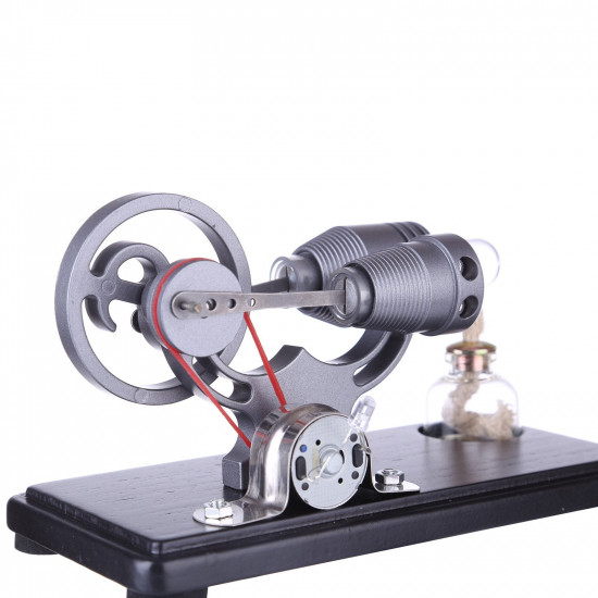 diy γ-shape assembly led stirling engine kit generator sterling model retro science educational toy