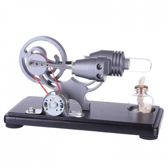 diy γ-shape assembly led stirling engine kit generator sterling model retro science educational toy