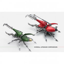 large dynastes hercules beetle with long horned 3d metal model kits assembly insect