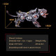 extinct smilodon saber tooth tiger 650pcs+ 3d metal model kits for adults