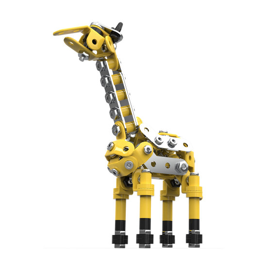 164pcs giraffe puzzle model animal diy assembly kit 3d metal building kit toys