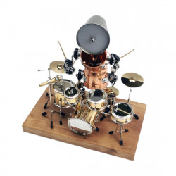 steampunk robot home decoration robot band drummer michael