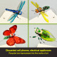 insects diy assembly model cicada toy handmade puzzle figures with voice-activated photo frame