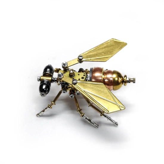 little fly 3d diy steampunk mechanical insect metal assembly model (100+pcs)