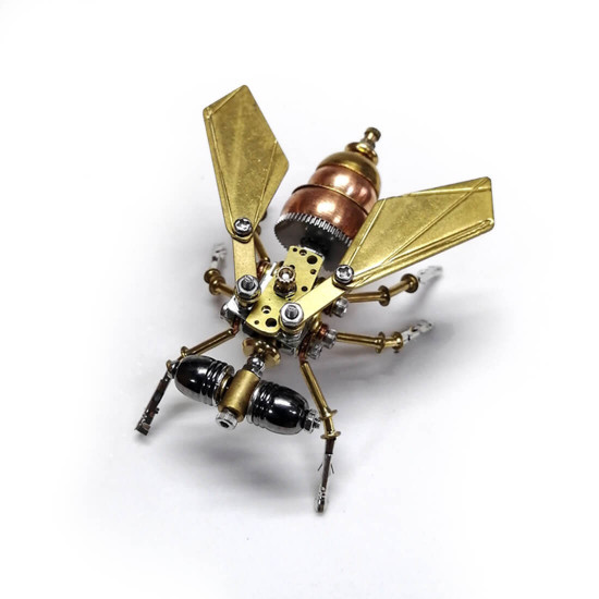 little fly 3d diy steampunk mechanical insect metal assembly model (100+pcs)