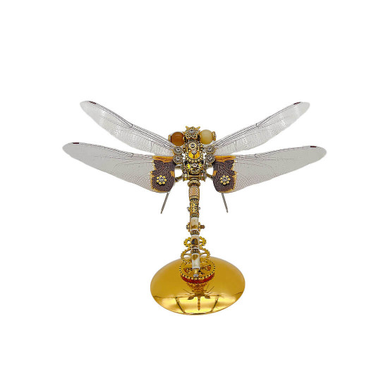 mechanical punk large dragonfly 3d diy insects model metal assembly toy creative ornament (200pcs)