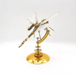 mechanical punk large dragonfly 3d diy insects model metal assembly toy creative ornament (200pcs)