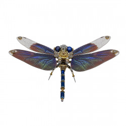 mechanical punk metallic dragonfly 3d diy insects model metal assembly toy creative ornament (200pcs)