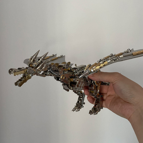 mechanical steampunk wyvern dragon diy 3d metal puzzle 600cs