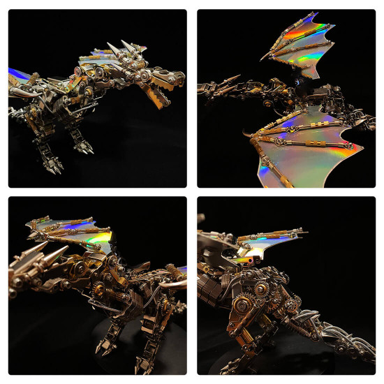 mechanical steampunk wyvern dragon diy 3d metal puzzle 600cs