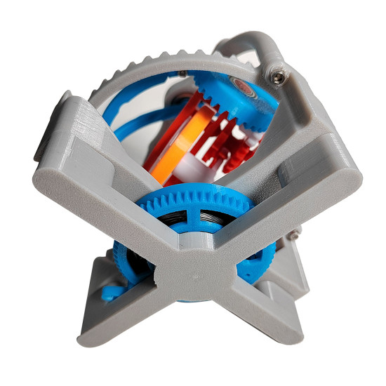 mechanical triple-axis tourbillon 3d printed toy