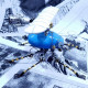 metal 3d blue fixed wing scarab steampunk sculpture bug assembled model kits