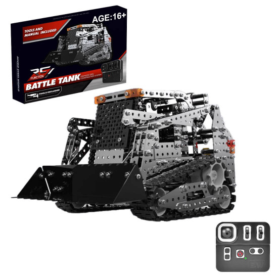 metal assembly bulldozer model 3d diy rc engineering vehicle model creative ornament (1150+pcs)