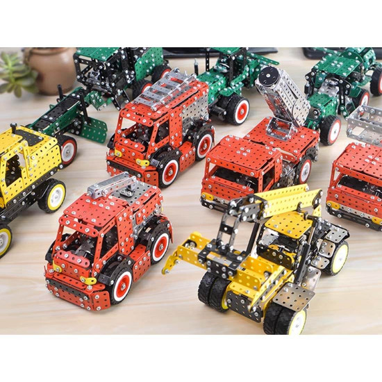 metal assembly farm grading machine model 3d diy agricultural vehicle assembly model creative ornaments (680+pcs)