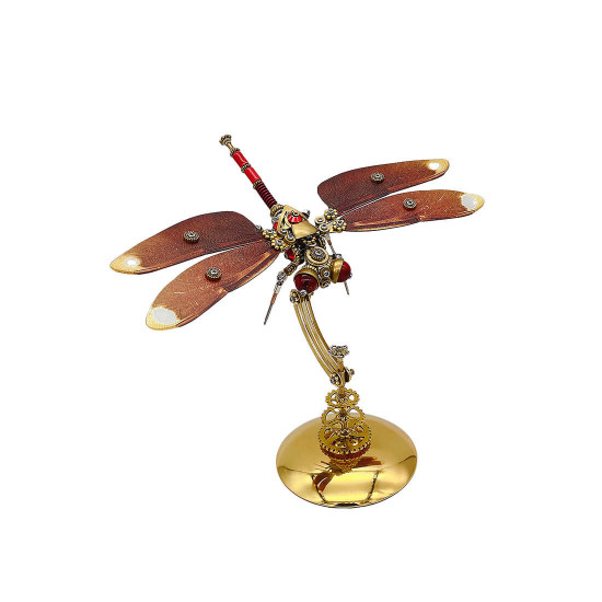 metal assembly veined dragonfly model 3d diy punk insect assembly model creative ornament (200+pcs)