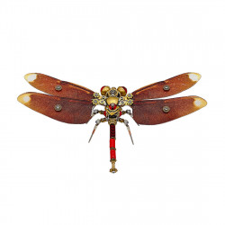 metal assembly veined dragonfly model 3d diy punk insect assembly model creative ornament (200+pcs)