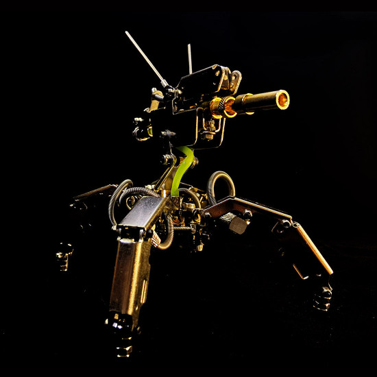 mini-1 3 legged future mech robot with movable joints metal model kits 200+pcs (presale)