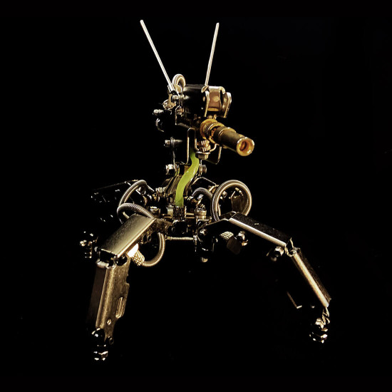 mini-1 3 legged future mech robot with movable joints metal model kits 200+pcs (presale)