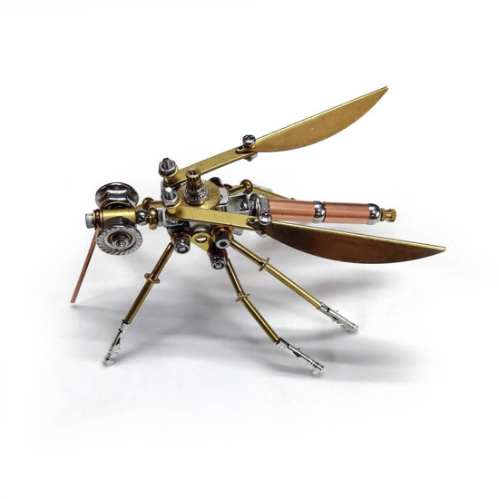 mosquito 3d diy steampunk mechanical insect metal assembly model (100+pcs)