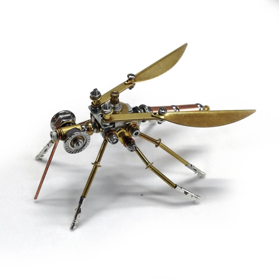 mosquito 3d diy steampunk mechanical insect metal assembly model (100+pcs)