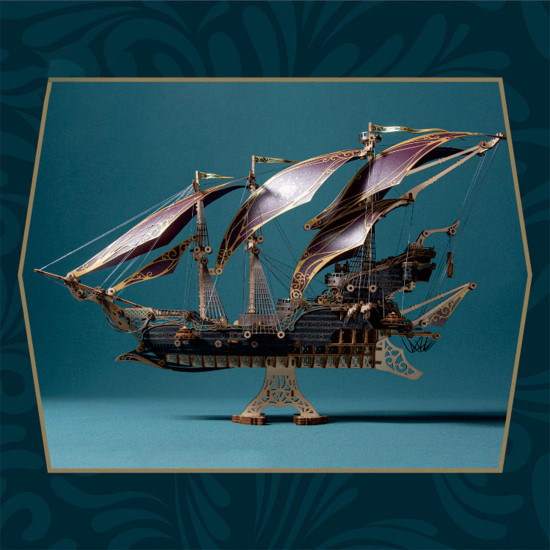 mysteries pirate ship of future 3d wooden puzzle kits