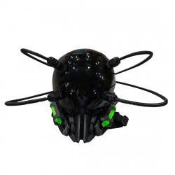 punk full face mask futuristic helmet mask light cosplay costume