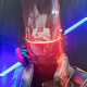 punk helmet mask with blue led light cosplay costume props for adults