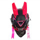 punk helmet with horns gothic cyber girl cosplay futuristic mask