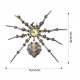 punk style 3d metal assembled spider wall clock model  for home decor
