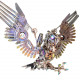 punk swooping gyrfalcon 3d diy metal model kits difficult puzzle 1800+pcs