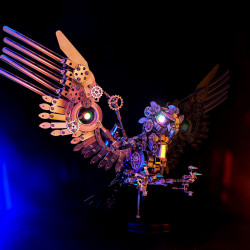 punk swooping gyrfalcon 3d diy metal model kits difficult puzzle 1800+pcs