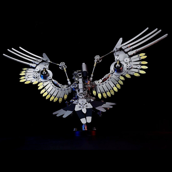 punk swooping gyrfalcon 3d diy metal model kits difficult puzzle 1800+pcs