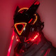 red led punk mask futuristic helmet cosplay costume props for men