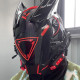 red led punk mask futuristic helmet cosplay costume props for men