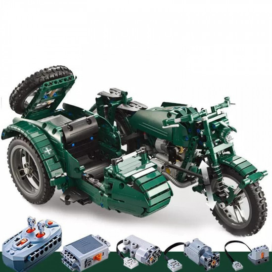 remote controlled sidecar motorcycle 629pcs