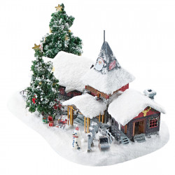 santa claus village sets 3d metal puzzles christmas - building a christmas village