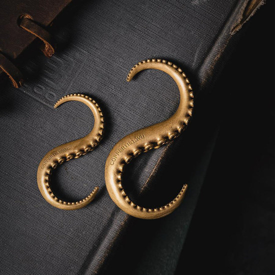 steampunk brass octopus tentacle hook