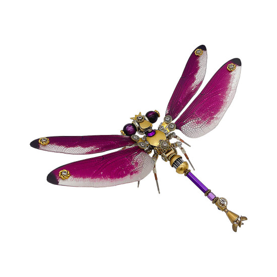 steampunk elegant dragonfly 3d mechanical insect diy assembly model (200+pcs)