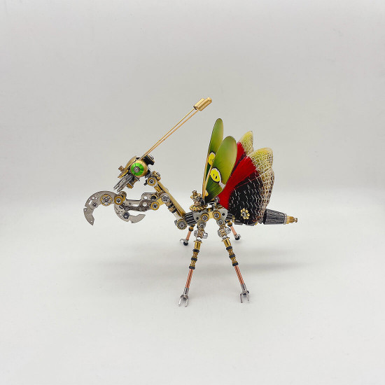 steampunk mechanical mantis 3d diy metal puzzle model kit assembly (300pcs+)