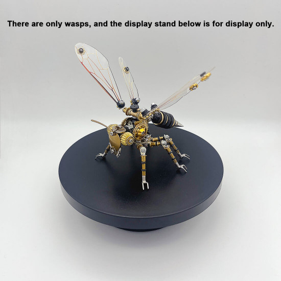 steampunk mechanical wasp 3d diy metal puzzle model kit assembly (300pcs+)